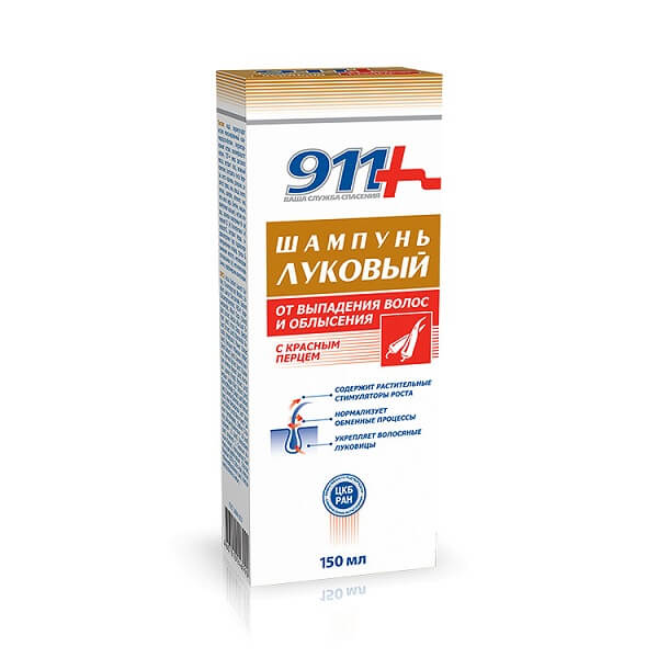 911-шампунь Луковый (с красн. перцем п/выпадения волос/облысения 150мл) от Аптека Диалог