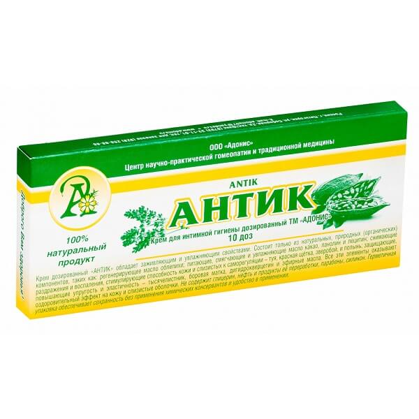 Купить Антик крем для интимной гигиены дозированный №10, Адонис, Россия