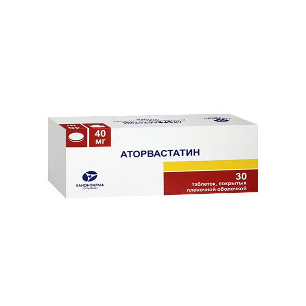 Аторвастатин таблетки 40мг №30 от Аптека Диалог