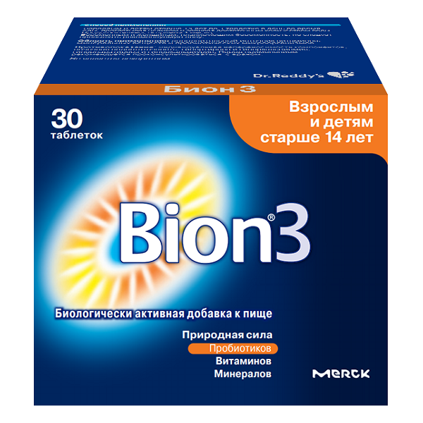 Купить Бион 3 таблетки №30, Merck KgaA, Германия