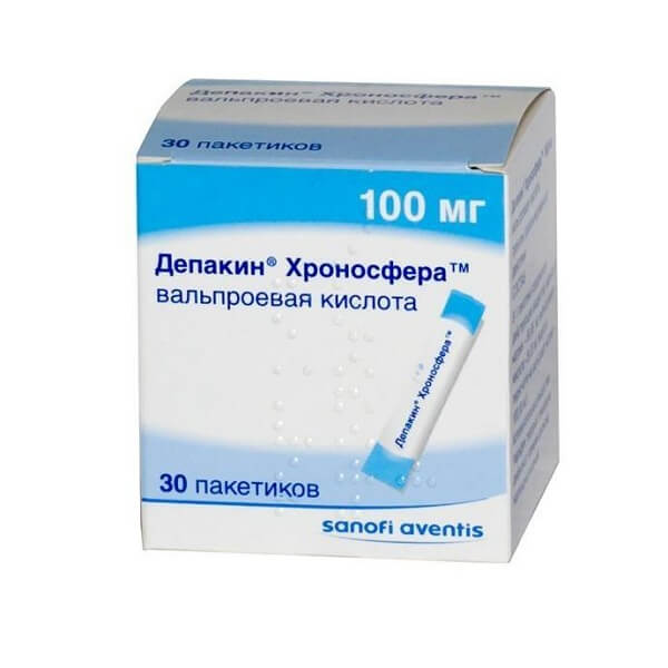 Депакин-Хроносфера гранулы пролонгированного действия пакетики 100мг №30