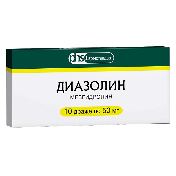 Купить Диазолин (др. 50мг №10), ФС-УфаВита, Россия