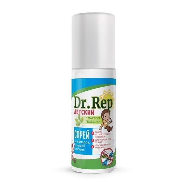 Доктор Реп (Dr.Rep) (спрей (лосьон) от комаров и мошек дет.100мл) от Аптека Диалог