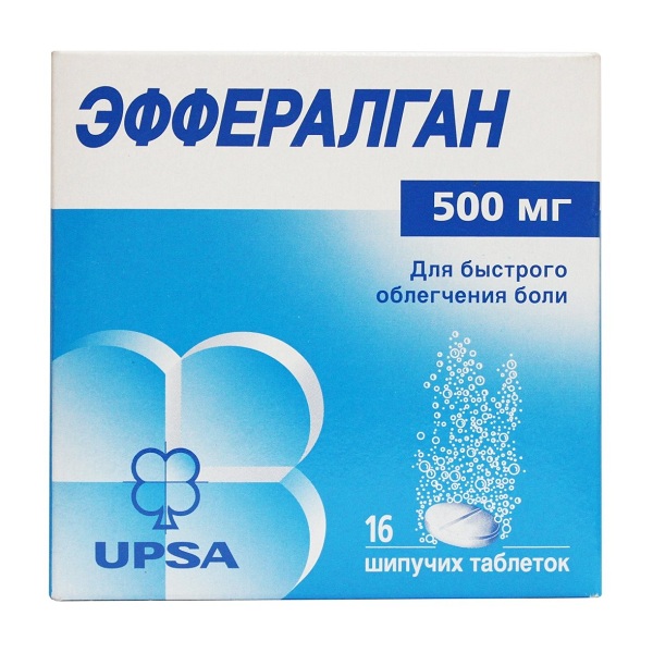 Эффералган таблетки шипучие 500мг №16 парацетамол таблетки 500мг 20