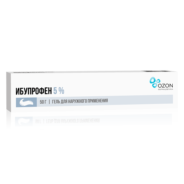 Ибупрофен гель (туба 5% 50г) от Аптека Диалог