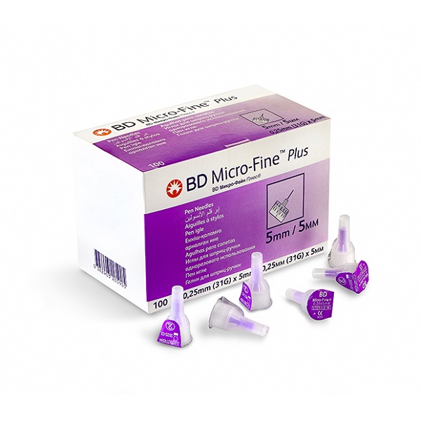 Иглы Micro-fine+ (0,25мм(G31)х5мм №100) от Аптека Диалог