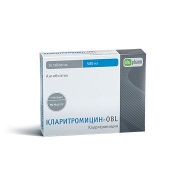 Кларитромицин-OBL таблетки 500мг №14