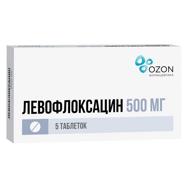 Левофлоксацин (таб.п.пл/об.500мг №5) левофлоксацин эколевид таб п пл об 500мг 5