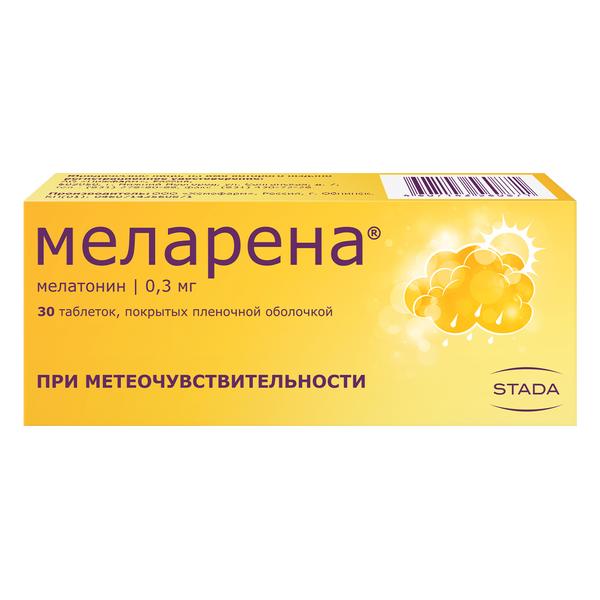 Меларена таблетки 0,3мг №30 мелатонин сз табл п п о 3 мг 30