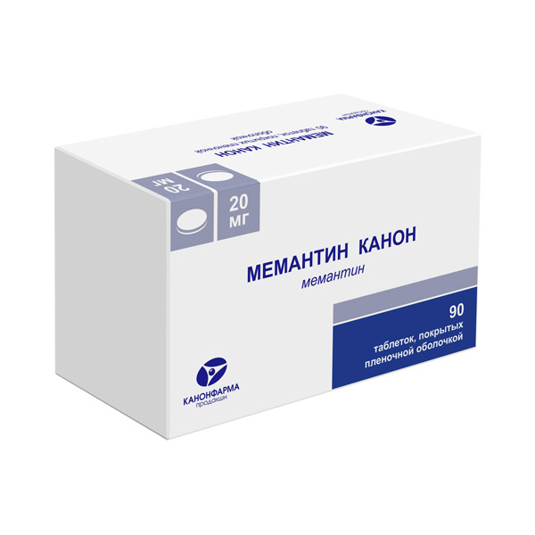 Мемантин Канон таблетки 20мг №90 леветирацетам канон таблетки 250мг 30