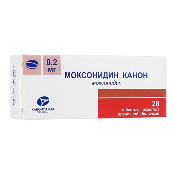 Моксонидин-Канон таблетки 0,2мг №28 моксонидин канон таб п пл об 0 2мг 28