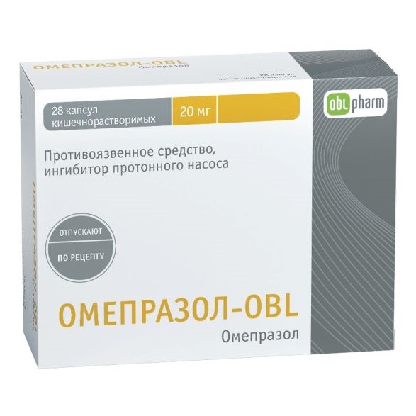 Омепразол (Омез)-OBL (капс. 20мг №28)