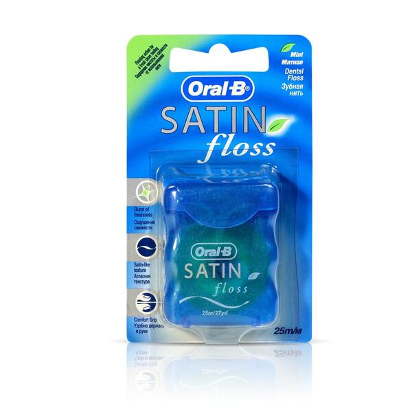 Орал-би зубная нить (SatinFloss 25м мятная) от Аптека Диалог