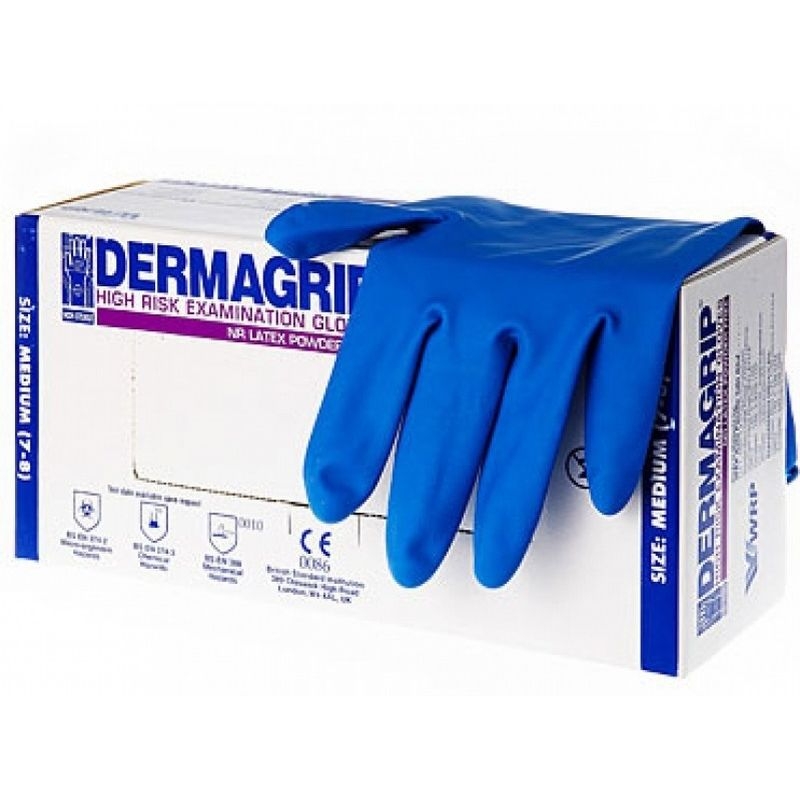 Перчатки Dermagrip латексные нестерильные M от Аптека Диалог