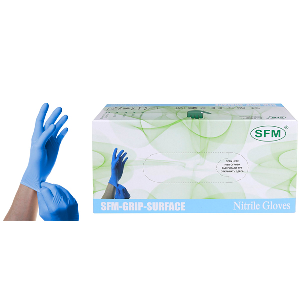 Купить Перчатки SFM нитриловые нестерильные S, S.F.M. Hospital Products, Германия