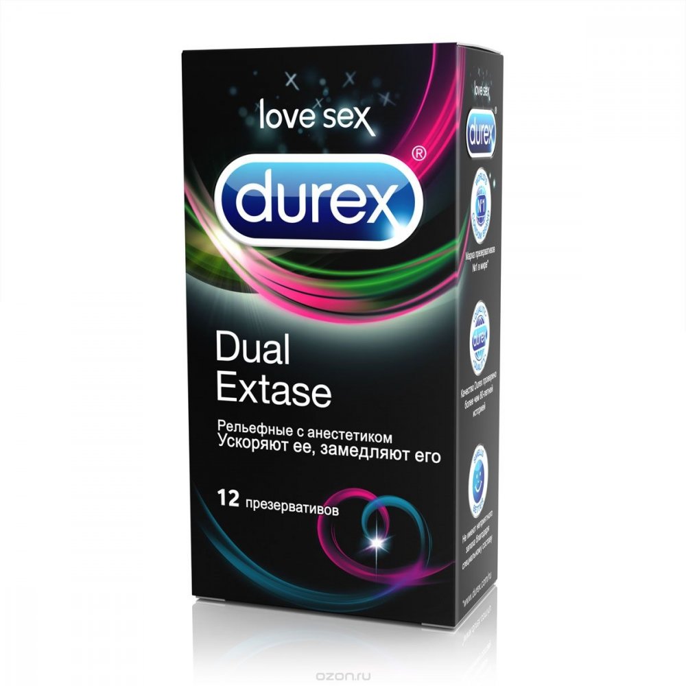 Презервативы ДЮРЕКС (№12 дуал экстаз) презервативы durex 12 дуал экстаз doodle