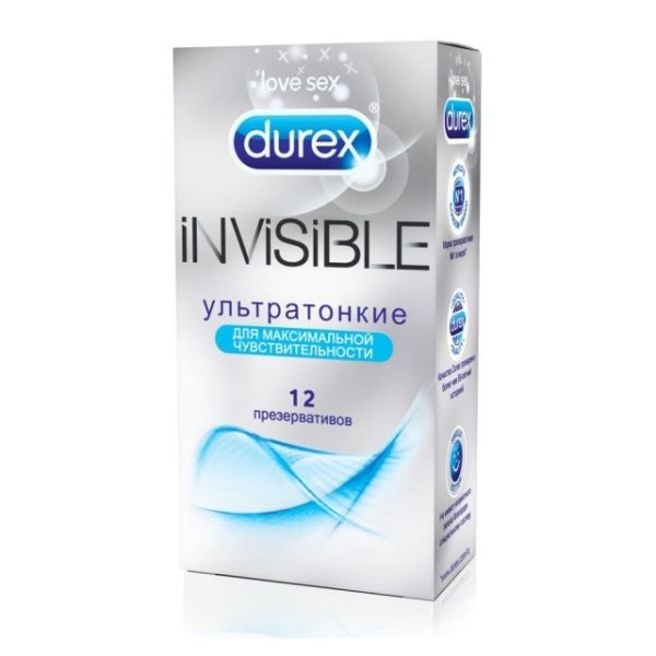 Презервативы ДЮРЕКС (№12 инвизибл) презервативы дюрекс 3 pleasuremax ребра пупыршк