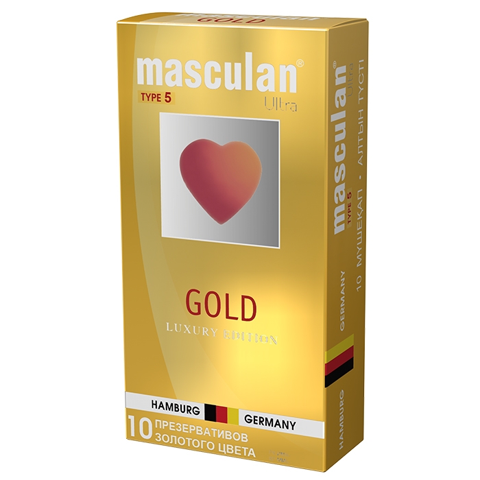 Презервативы Маскулан 5 №10 ультра утонченный латекс золотого цвета презервативы маскулан 1 classic 10 нежные