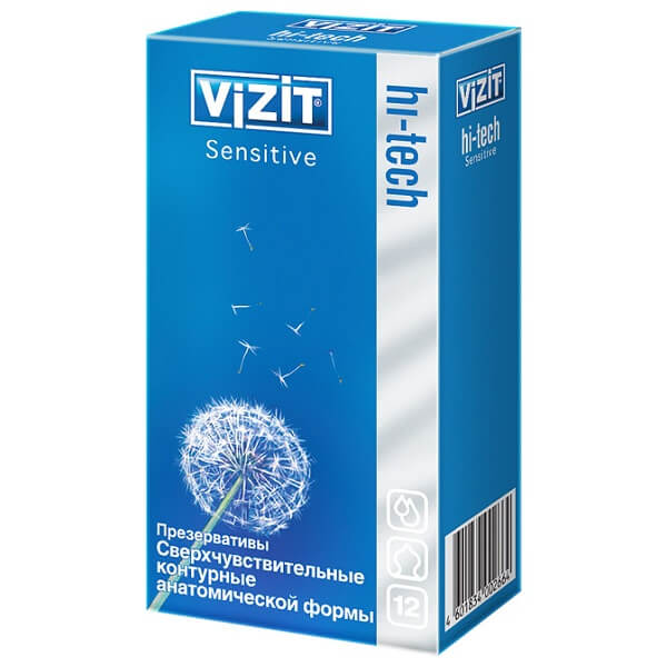 Презервативы Vizit «HI-TECH» №12 Sensitive сверхчувствительные — 605.00 ₽