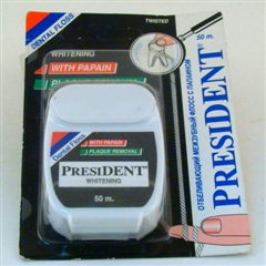 Президент зубная нить (отбел. с папаином 50м)