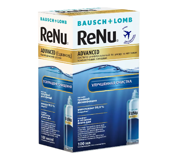 Renu Advanced раствор для линз 100мл renu advanced раствор для линз 360мл