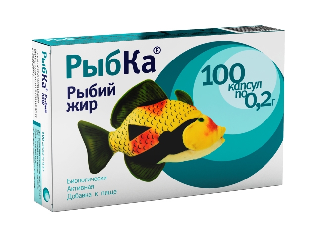 Рыбий жир (рыбка капс. 200мг №100) от Аптека Диалог
