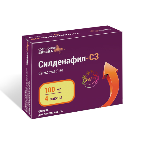 Силденафил-СЗ гранулы 100мг (пакетики 1,2г) №4 от Аптека Диалог