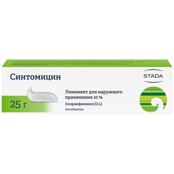 Купить Синтомицина линимент 10% 25г, Нижфарм АО, Россия