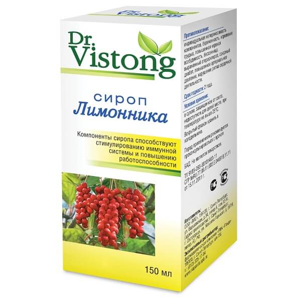 Сироп Лимонника dr. vistong (фл. 150мл) от Аптека Диалог