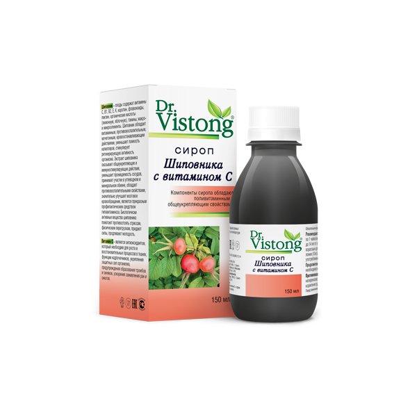 Сироп шиповника с витамином С dr. vistong (фл. 150мл) от Аптека Диалог