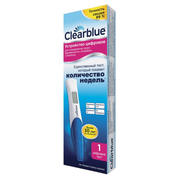 Тест контроля беременности Clearblue Digital цифровой №1