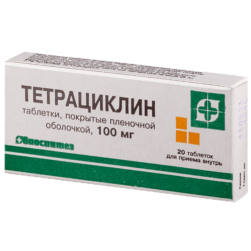 Купить Тетрациклин (таб.100мг №20), Биосинтез ОАО, Россия