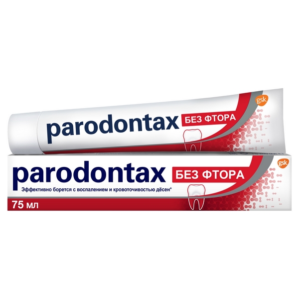 Купить Пародонтакс без Фтора, зубная паста 75мл, GlaxoSmithKline, Словакия