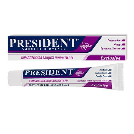 Зубная паста Президент (туба 50г Эксклюзив)