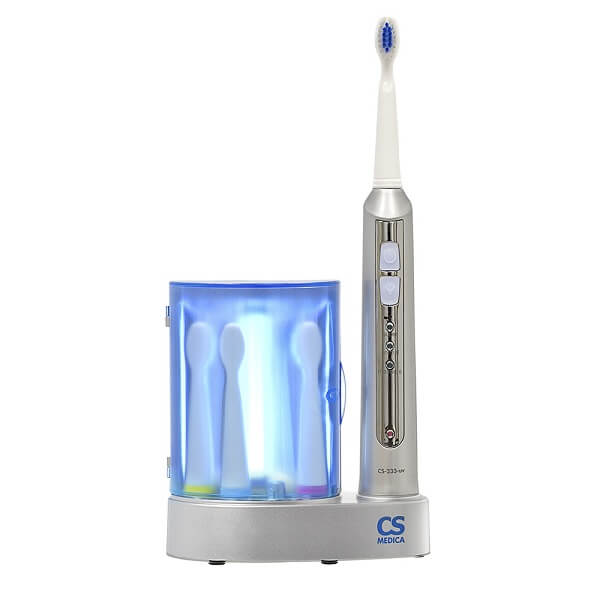 Электрическая звуковая зубная щетка CS Medica SonicPulsar CS-233-UV с зарядным устройством и ультрафиолетовой дезинфекцией
