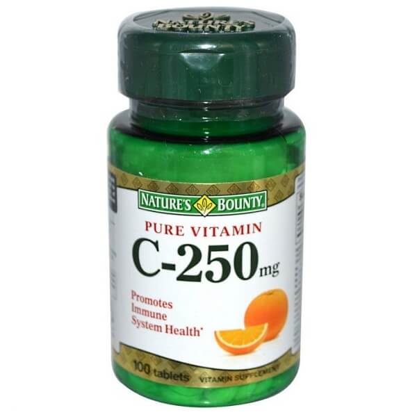 Нэйчес баунти чистый витамин C таблетки 250мг №100