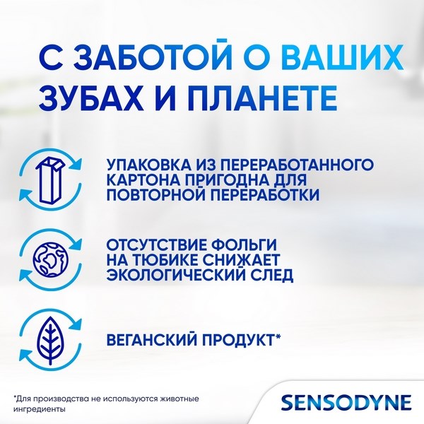 Зубная паста Sensodyne Мгновенный Эффект для чувствительных зубов с фтором 75мл