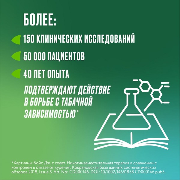 Никоретте резинка жев. лек. 4 мг. №105 морозная мята