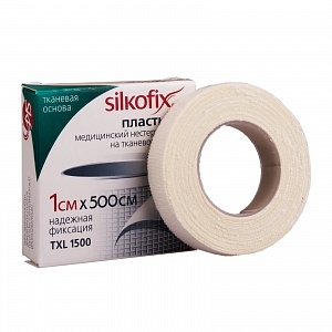 Лейкопластырь Силкофикс (1х500 на тканевой основе)