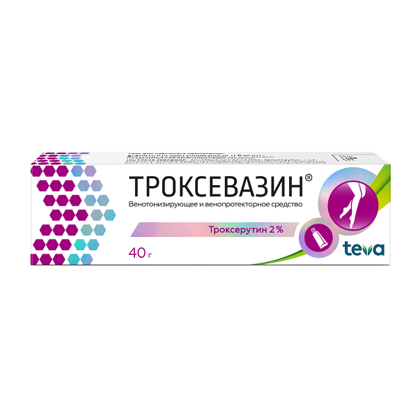 Троксевазин гель (туба 2% 40г), Actavis