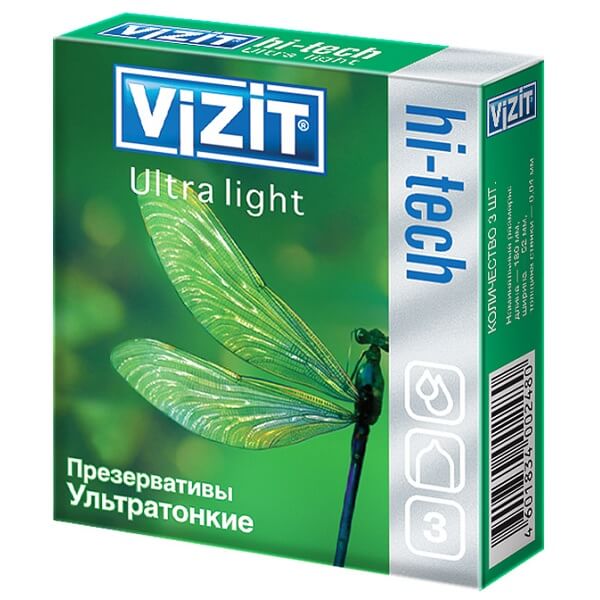 Презервативы Vizit «HI-TECH» №3 Ultra Light ультра тонкие
