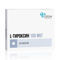 Л-Тироксин 100 таб. 100мкг №50