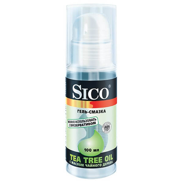 Гель-смазка SICO (100 мл TEA TREE OIL с маслом чайн.дерю,с дозатором)