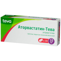 Аторвастатин-Тева (таб.п.пл/об.10мг №30)