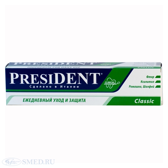 Зубная паста «Президент» туба 100мл Классик