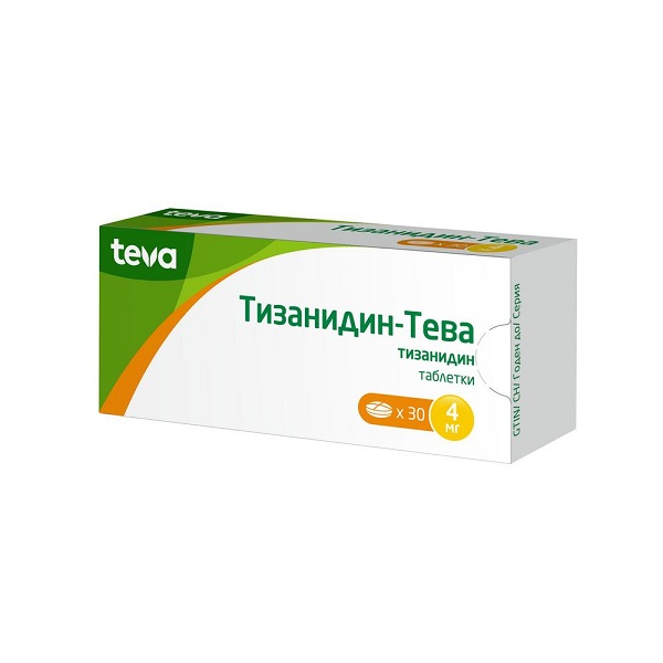 Тизанидин-Тева таблетки 4мг №30