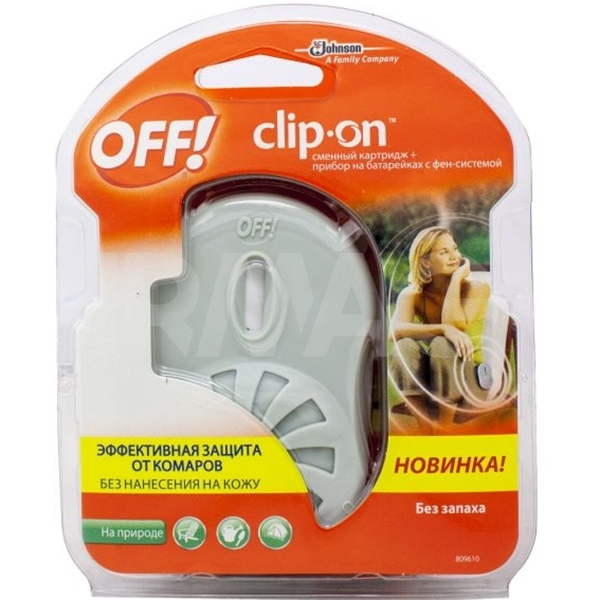 Офф Clip-on прибор+сменный картридж (на батарейках с фен-системой)