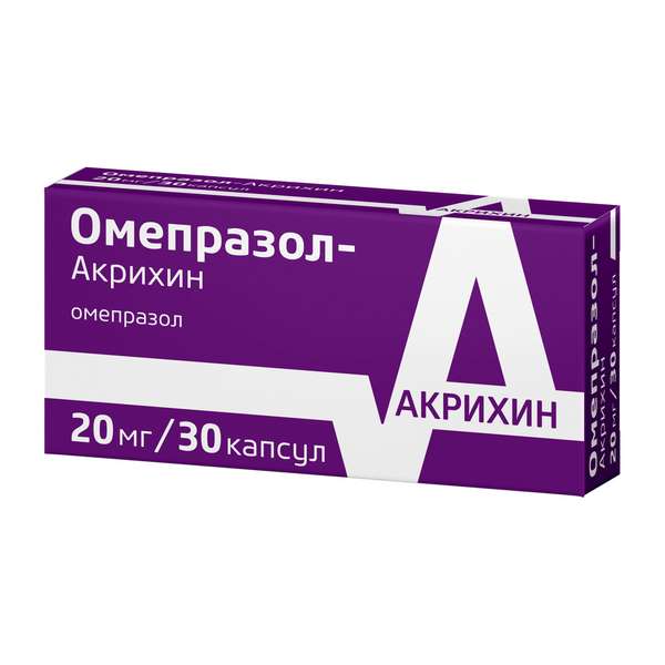 Омепразол-Акрихин капсулы 20мг №30