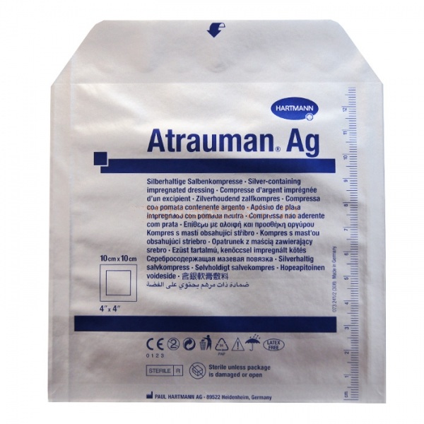 Хартманн повязка ATRAUMAN AG с серебром стерильная 10х10см 