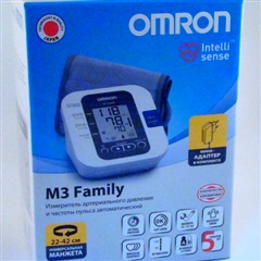 Тонометр OMRON М3 Family автомат+адаптер+универсальная манжета 22-42см НЕМ-7202-ARU